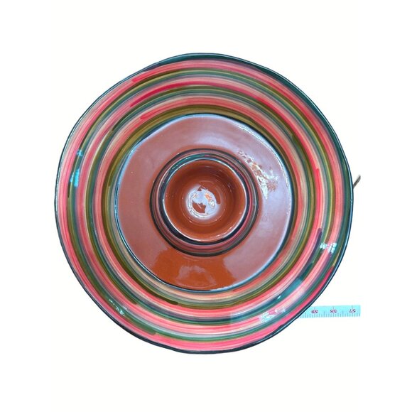 Mothers Day Perfect Gift Crate and Barrel Serape Pattern Chips and Dip Server 13 - Picture 1 of 5